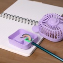 (FAN-302)VENTILADOR DE MANO RECARGABLE CON SACAPUNTAS