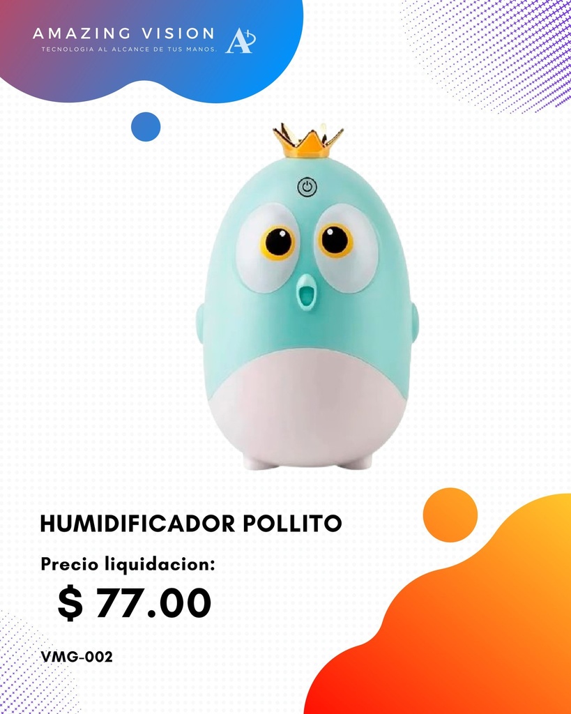 OFERTA!!DIFUSOR-HUMIDIFICADOR DISEÑO DE POLLITO(VMG-002)