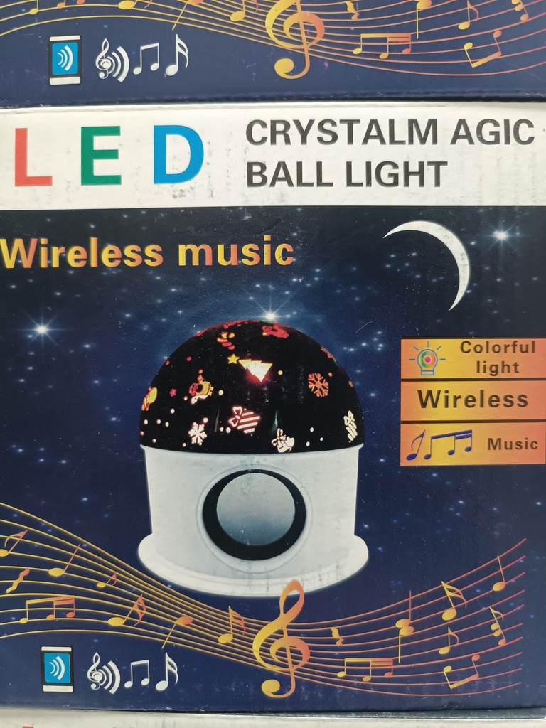 ESFERA DE LUZ CON BOCINA Y BLUETOOH(LD-66)