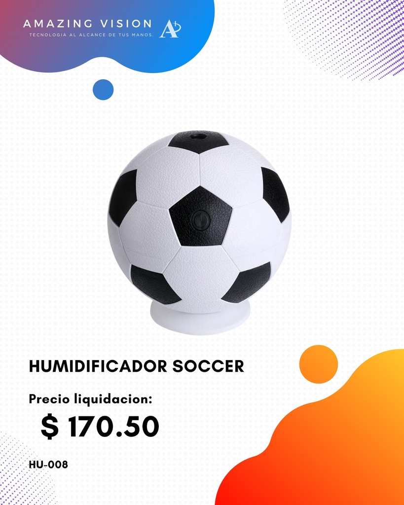HUMIDIFICADOR COLORES SOCCER(HU-008)