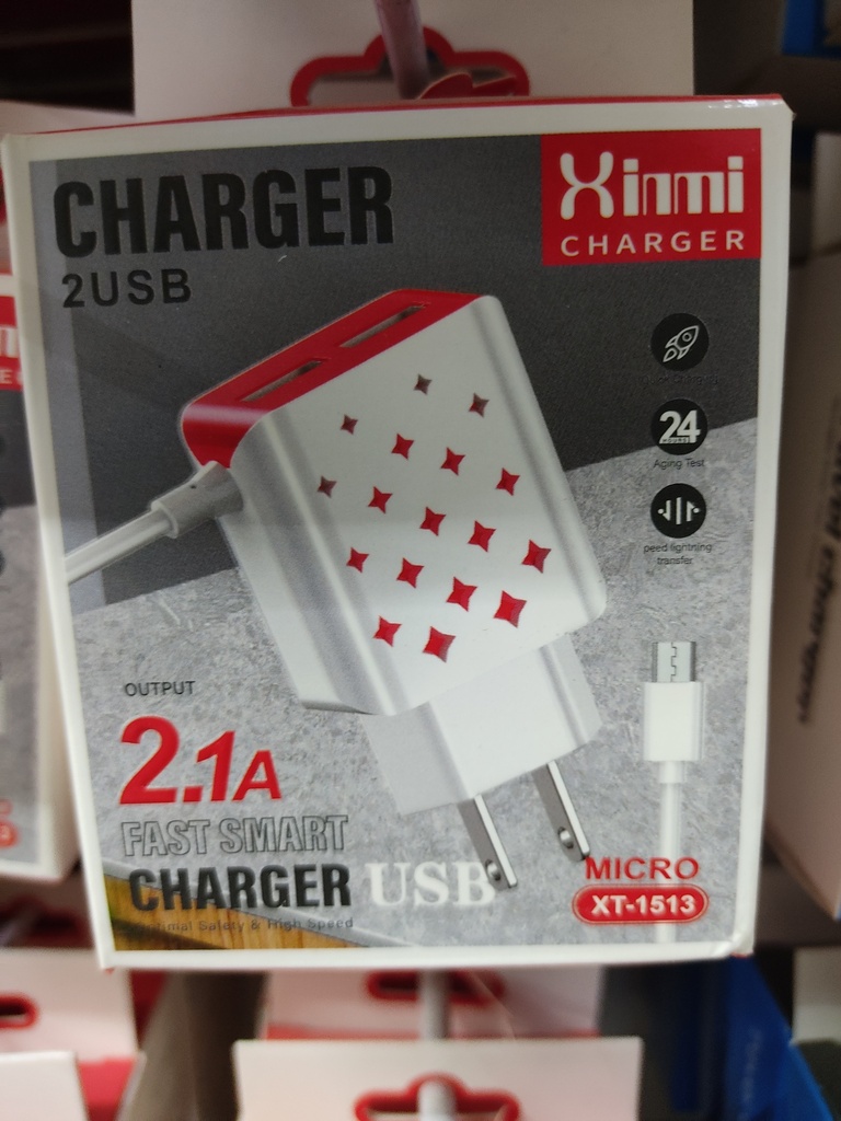 CARGADOR V8 XINMI 2 USB 2.1 XT-1513