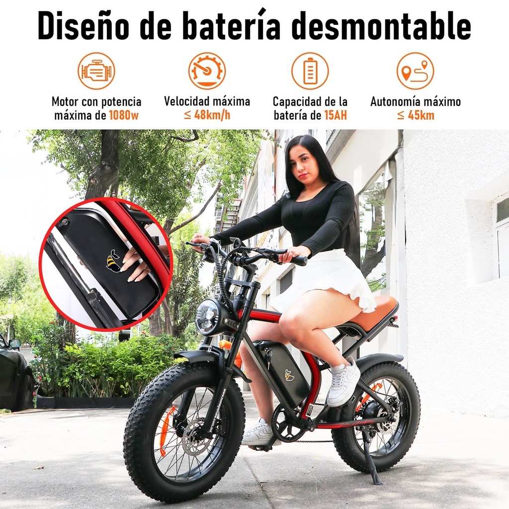 BICICLETA ELÉCTRICA HONEY WHALE K6
