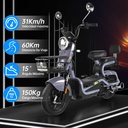 MOTOBICI ELÉCTRICA HONEY WHALE KC GRIS TORNASOL