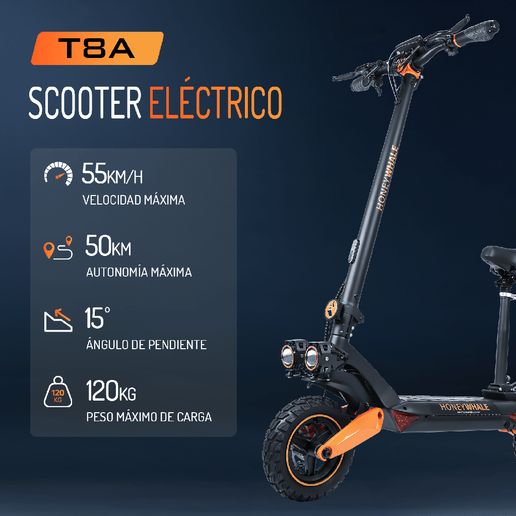 SCOOTER ELÉCTRICO HONEY WHALE T8-A