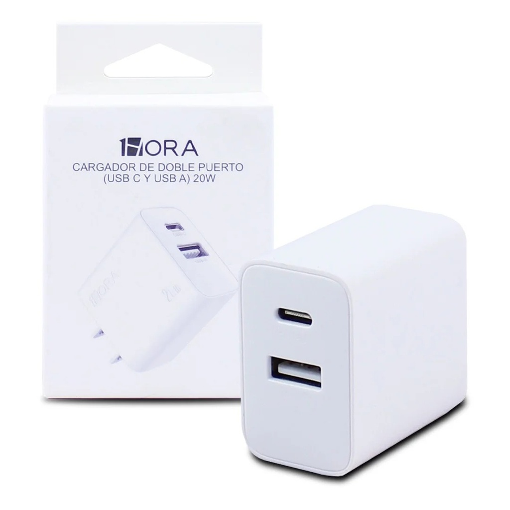 GAR161 1 HORA Cargador Carga Rápida Salida Dual Usb+c 20w