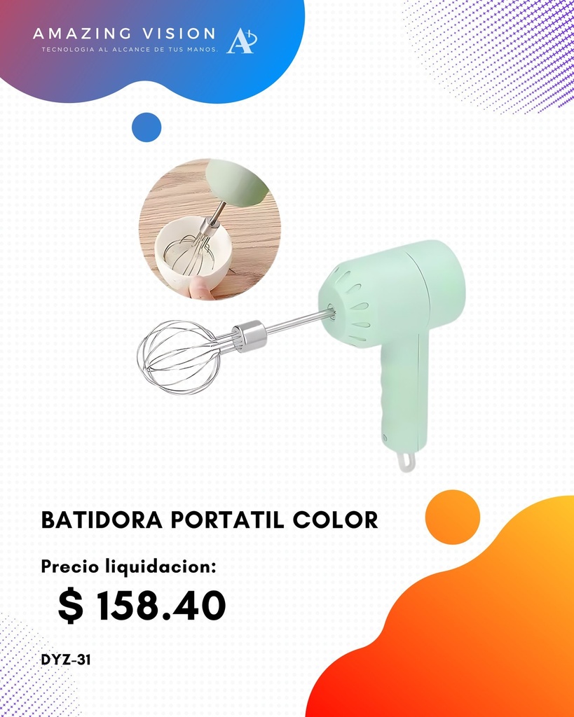 (DYZ-31) BATIDORA PORTATIL COLOR
