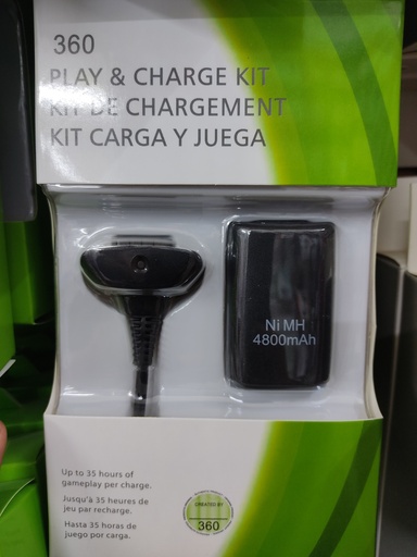 [YXC-01] CARGADOR COMPLETO X-BOX 360 (CARGA Y JUEGA) YXC-01