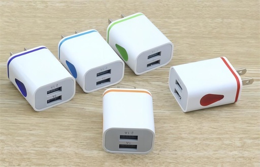 [TT-3003] (SMC-01)(TT-3003) CUBO DOBLE 2.1A GOTA LED