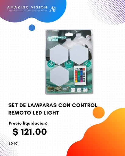 [LD-101] SET DE LAMPARAS CON CONTROL REMOTO LED LIGHT(LD-101)