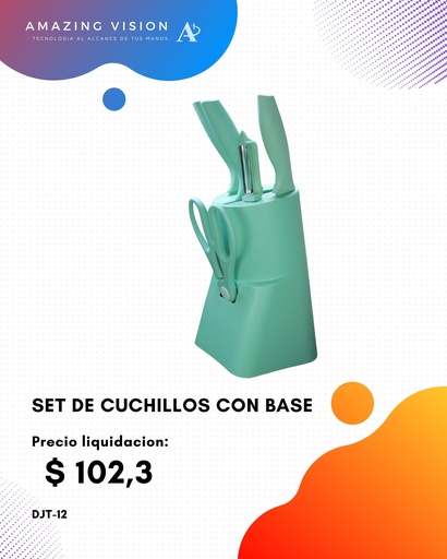 [DJT-12] SET DE CUCHILLOS CON BASE DJT-12