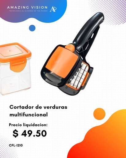 [CFL-1210] CFL-1210 Cortador de verduras multifunciona 5 EN 1
