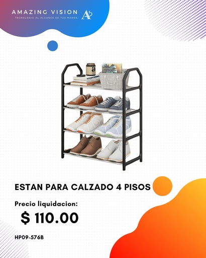 [HP09-576B] ESTAN PARA CALZADO 4PISOS HP09-576B