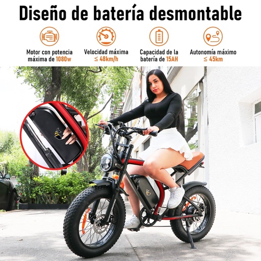 [WHALE K6] BICICLETA ELÉCTRICA HONEY WHALE K6