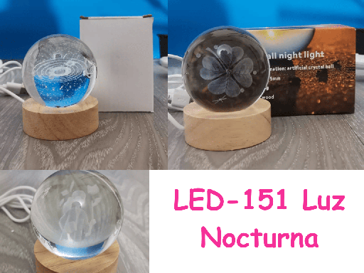 [LED-151] LED-151 Luz Nocturna de cristal 3D para Decoración (led-830)