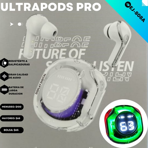 [EJ-808A] EJ-808A ULTRAPODS PRO AUDIFONO BLUETOOTH