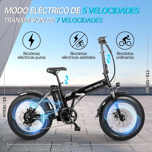 [F6 Pro] HONEYWHALE F6 Pro Bicicleta Electrica de Montaña