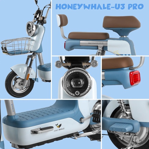 [U3 PRO] Motobici Electrica Honey whale U3 Pro