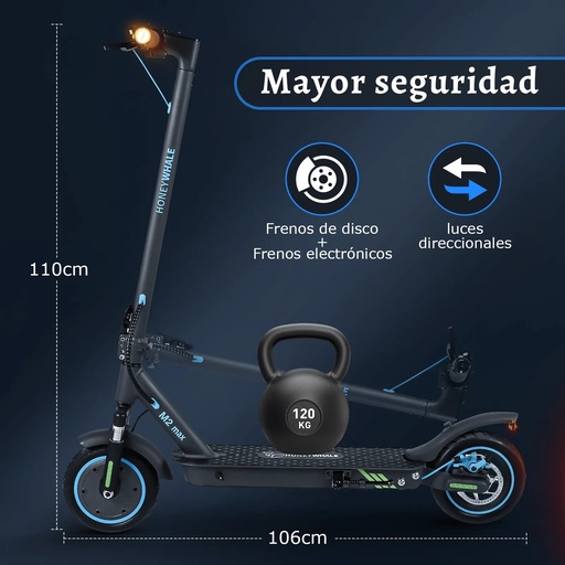[M2-MAX] Scooter Eléctrico Honey Whale M2-MAX
