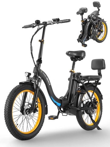 [BW02] Bicicleta Eléctrica Plegable Honey Whale BW02 Negro