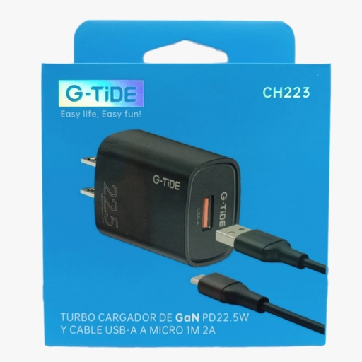 [CH223] CH223 Cargador Completo 22.5W V8 1M