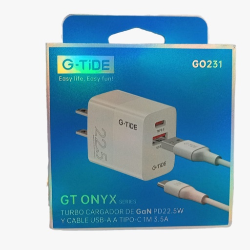 [GO231] GT ONYX GO231 Cargador Completo Tipo C 22.5W 1M