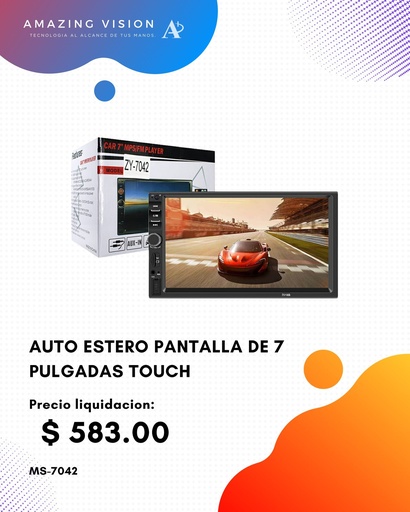 [MS-7042] AUTO ESTERO PANTALLA DE 7 PULGADAS TOUCH MS-7042